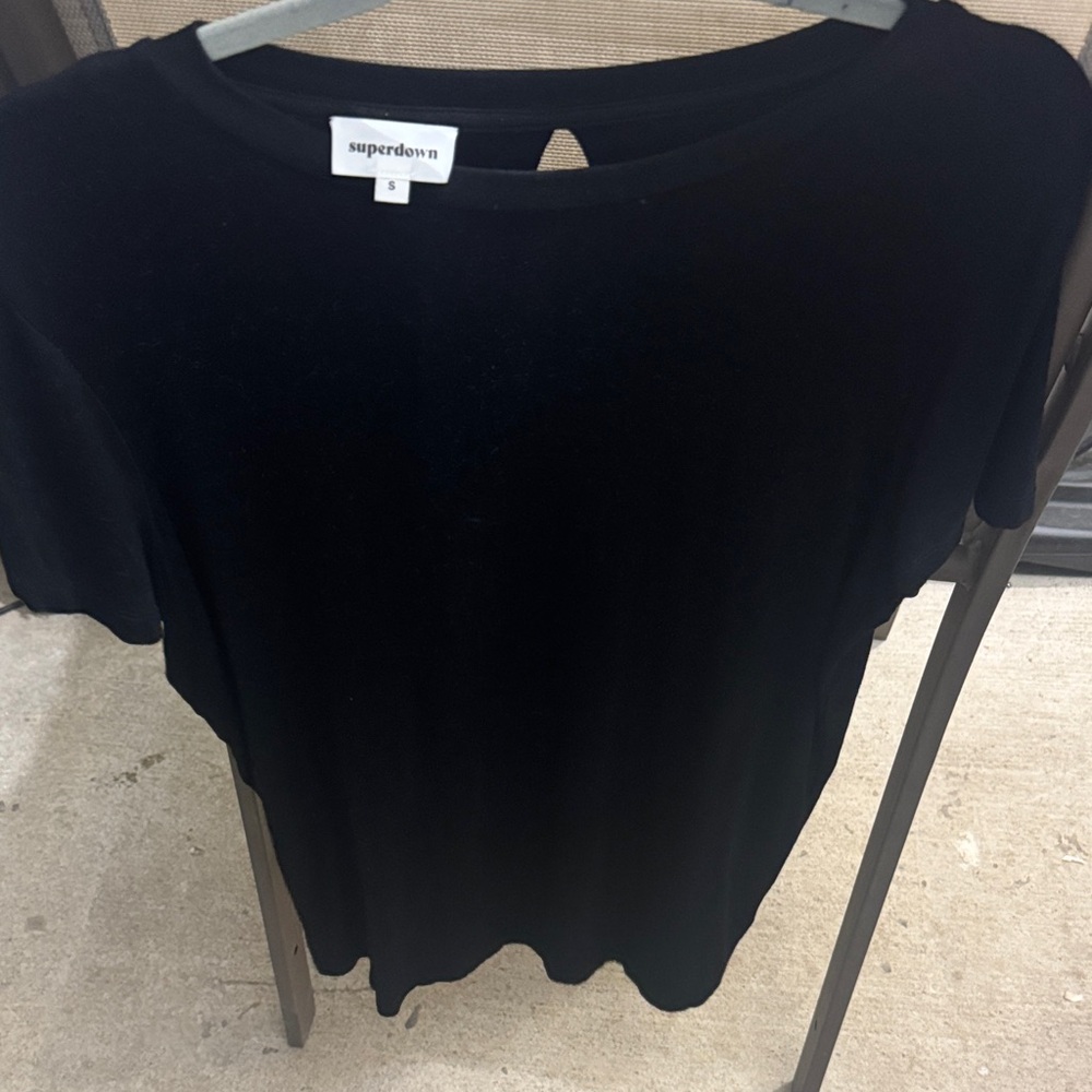 superdown Black Short Sleeve Crew Tee